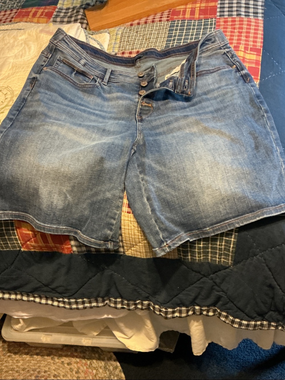 J. Jill Light Blue Denim Bermuda Shorts